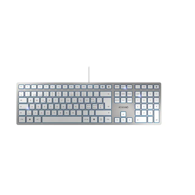 KC6000 SLIM CORDED KB CH SI/WH SWITZERLAND - SILVER/WHITE