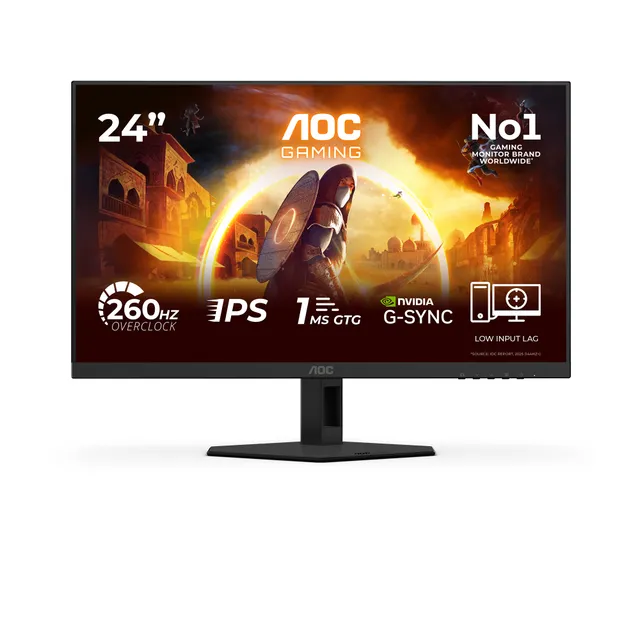 G4 24G4ZREP, 60,5 cm (23.8), 1920 x 1080 pixlar, Full HD, LCD, 1 ms, Svart, Röd