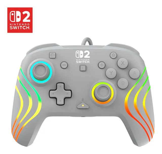 Afterglow Wave - Grey - Wired Controller - Nintendo Switch