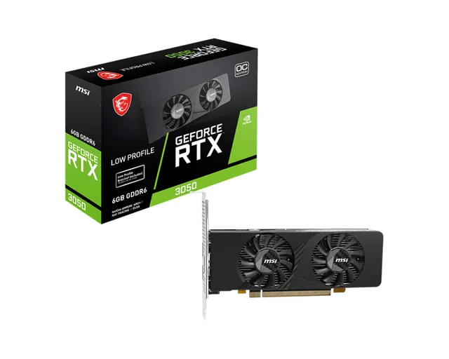 GeForce RTX 3050 LP E OC - 6GB GDDR6 RAM - Grafikkort