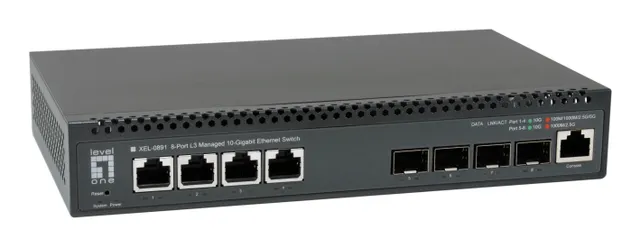 XEL-0891, 4x10GbE RJ45, 4x10GbE SFP+, Layer3