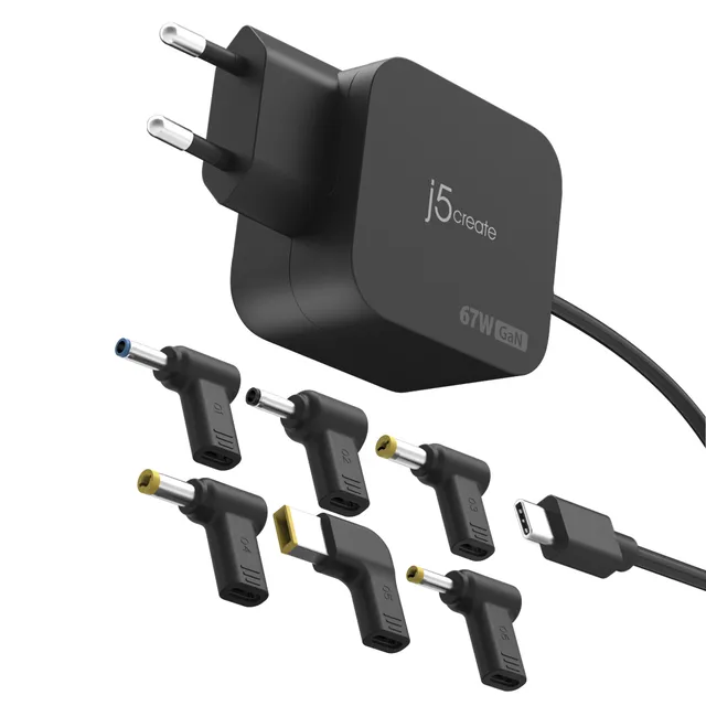 J5 Create 67W GaN USB-C Mini Charger 6 tips