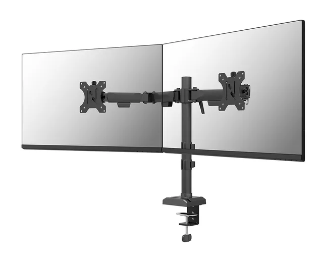 Neomounts DS60-600BL2 - Monteringssats (bildskärmsarm) - fullständig rörelse - för 2 monitorer - stål - svart - skärmstorlek: 10-32 - disk-monteringsbar