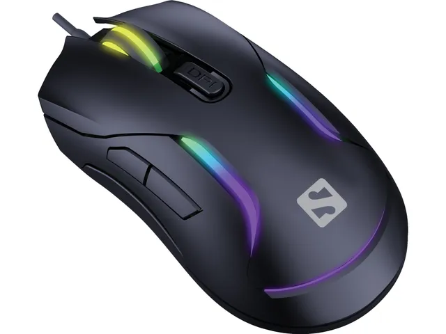 LightFlow 6D - Gamingmus - Optic - 6 knappar - Svart
