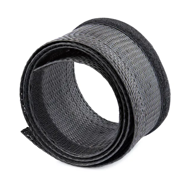 StarTech.com 10ft (3m) Cable Management Sleeve, Trimmable Heavy Duty Cable Wrap, 1.2" (3cm) Dia Polyester Mesh Computer Cable Manager/Protector/Concea