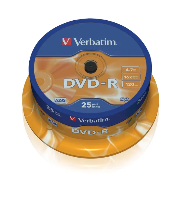 - 25 x DVD-R - 4.7 GB 16x - matt silver - spindel