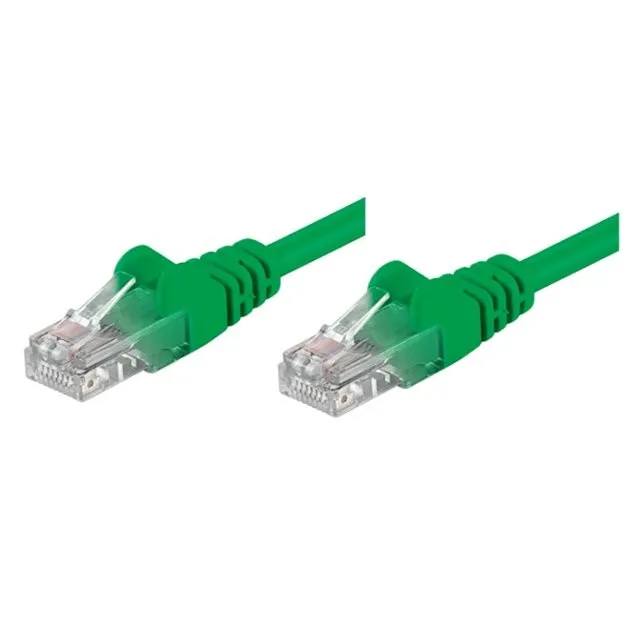 Patchkabel CAT 5e, U/UTP, grön, 5 m kopparklädd aluminiumtråd (CCA)