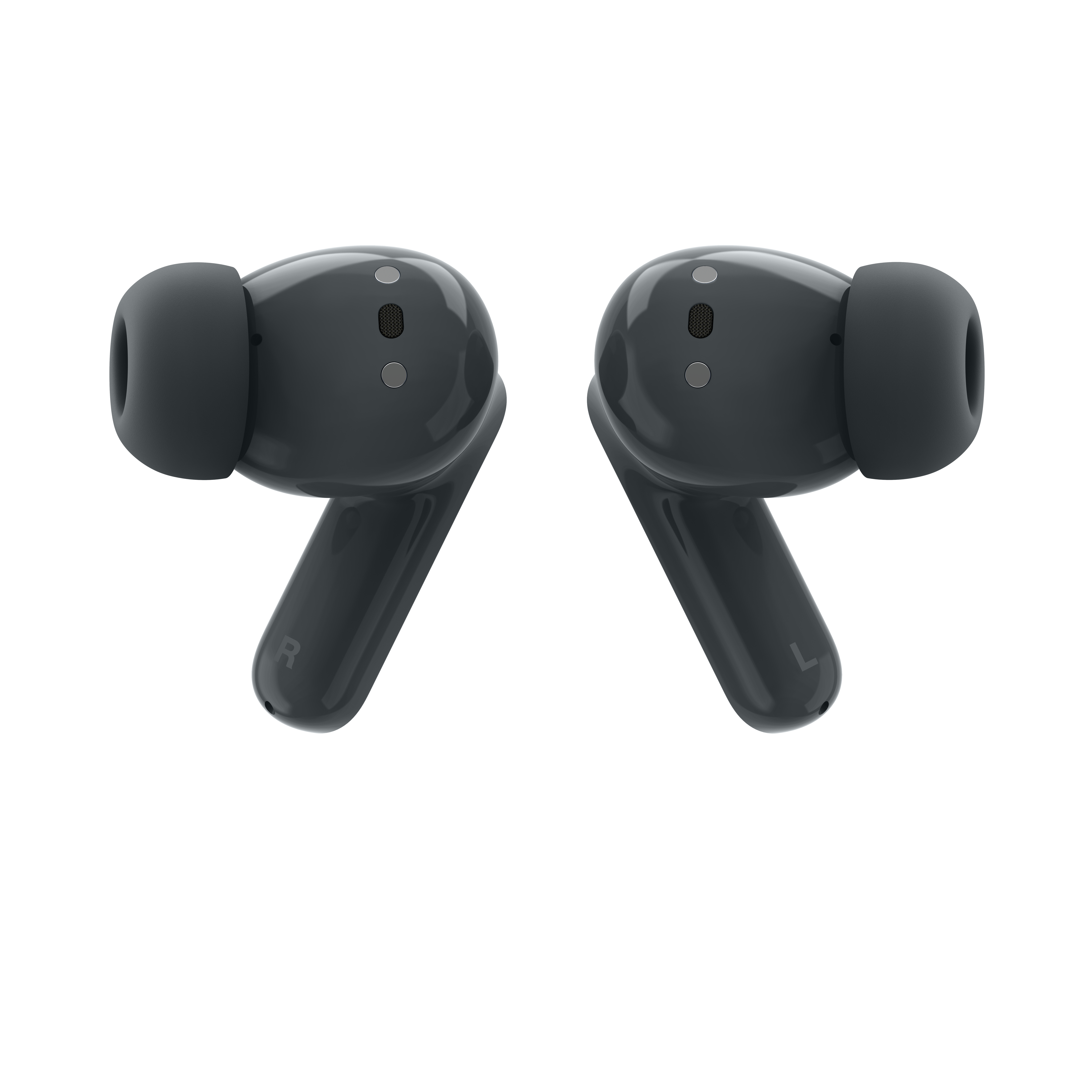 moto buds bass - True wireless-hörlurar med mikrofon - inuti örat - Bluetooth - aktiv brusradering - pantone mörk skugga