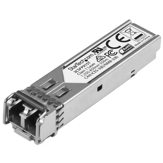Startech HPE 3CSFP91 Compatible SFP Module, 1000BASE-SX, 1GbE Multi Mode (MMF) Fiber Optic Transceiver, 1GE Gigabit Ethernet SFP, LC Connector, 550m, 850nm, DDM, HPE 3812, 3824, 3848 - Lifetime Warranty (3CSFP91ST) - SFP-sändar/mottagarmodul (mini-GBIC) (likvärdigt med: HP 3CSFP91) - 1GbE - 1000Base-SX - LC multiläge - upp till 550 m - 850 nm