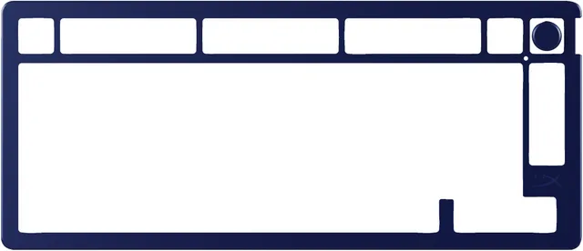 Alloy Rise 75 (75%) - Top Plate - Navy Blue - Gaming Keyboard - Utan numpad - Blå