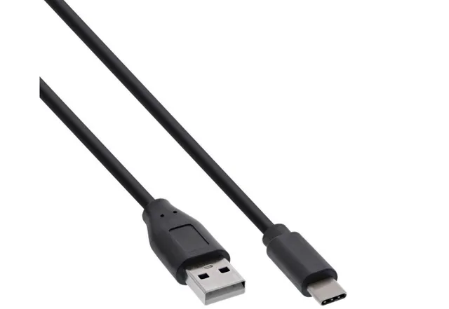 USB kabel - USB-C till USB-A - USB 2.0 - 5m - Svart