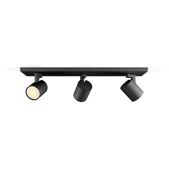 Hue Runner Trippel Spotlight - Svart - Med Dimmer Switch