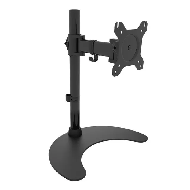 Desk Stand for 1 Monitor 13 -27 with Base h.400mm ICA-LCD 3400, Fristående, 8 kg, 33 cm (13), 68,6 cm (27), 100 x 100 mm, Svart