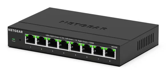 MS308 8-Port 2.5G Multi-Gigabit Ethernet Unmanaged Switch