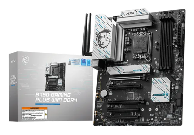 B760 GAMING PLUS WIFI DDR4 Moderkort - Intel B760 - Intel LGA1700 - DDR4 RAM - ATX