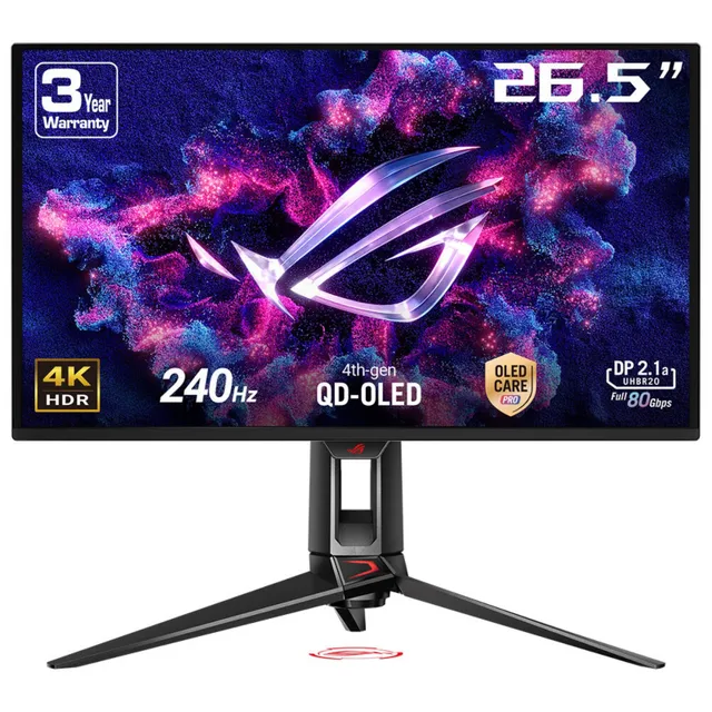ROG Swift OLED PG27UCDM - OLED-monitor - gaming - 27 (26,5 til at se) - 3840 x 2160 4K @ 240 Hz - 1000 cd/m² - 1500000:1 - DisplayHDR 400 True Black - 0,03 ms - 2xHDMI, DisplayPort, USB-C