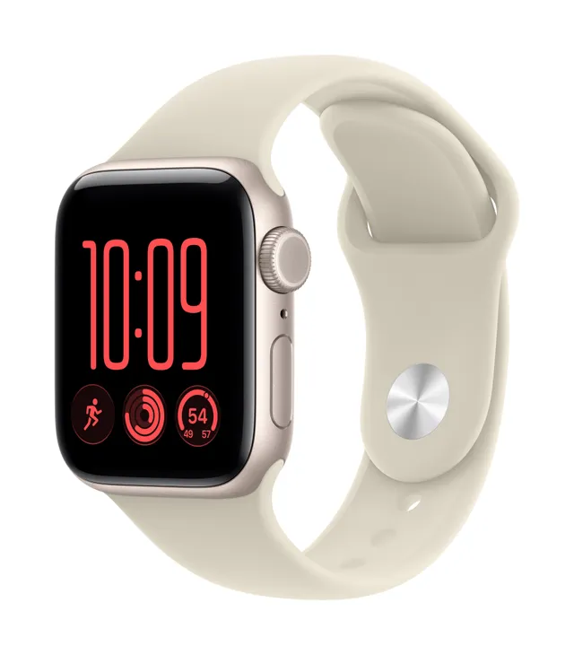 Watch SE 3 GPS + Cellular 40 mm stjärnglans aluminium, sand Sportband - M/L