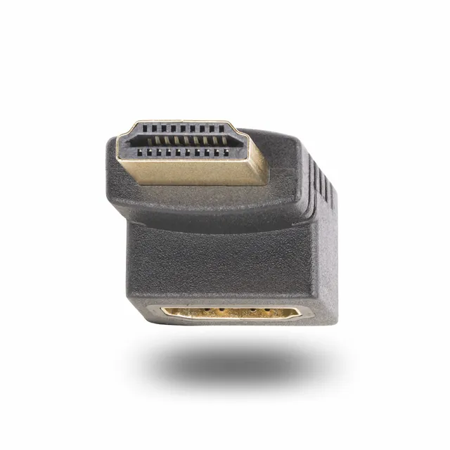 Adapter HDMI hane till hona, StarTech, 4K@60Hz, vinklad uppåt - Svart