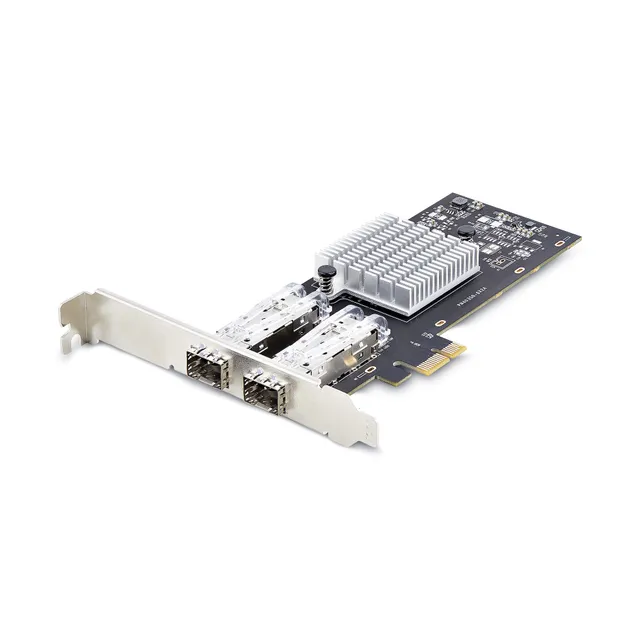 Startech 2-Port GbE SFP Network Card, PCIe 2.0 x1, Intel I350-AM2 2x 1GbE Controller, 1000BASE Copper/Fiber Optic, Dual-Port Gigabit Ethernet NIC, Desktop/Server Backplanes - Windows and Linux Compatible (P021GI-NETWORK-CARD) - Nätverksadapter - PCIe 2.0 - Gigabit SFP x 2 - svart