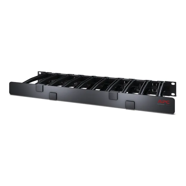 Horizontal Cable Manager Single-Sided with Cover - rack cable management panel with cover - 1U