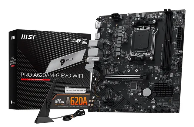PRO A620AM-G EVO WIFI - motherboard - micro ATX - Socket AM5 - AMD A620A Moderkort - AMD A620A - AMD AM5 - DDR5 RAM - Micro-ATX