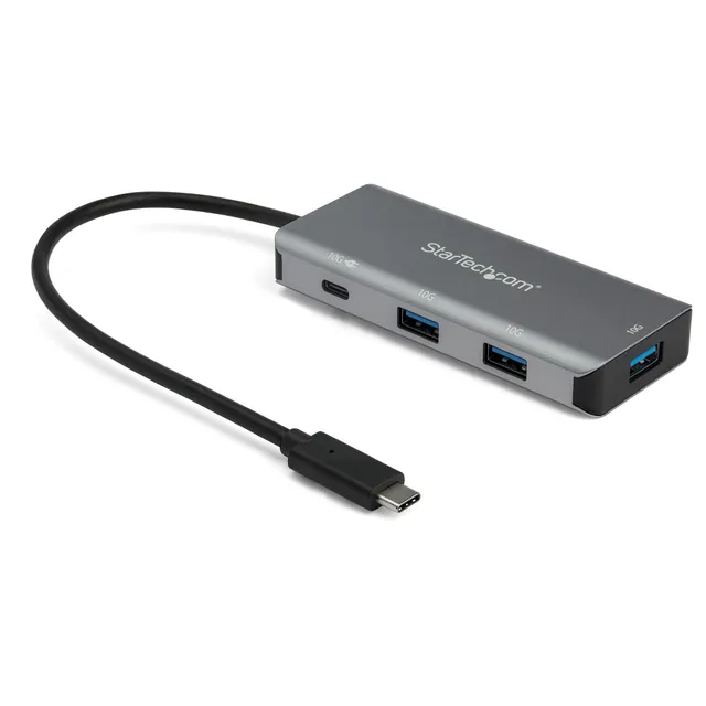 StarTech.com USB C-hubb med 4 portar (10 Gbps) till 3x USB-A och 1x USB-C - Laddning med 100 W strömförsörjning pass-through - Portabel USB 3.1 Gen. 2