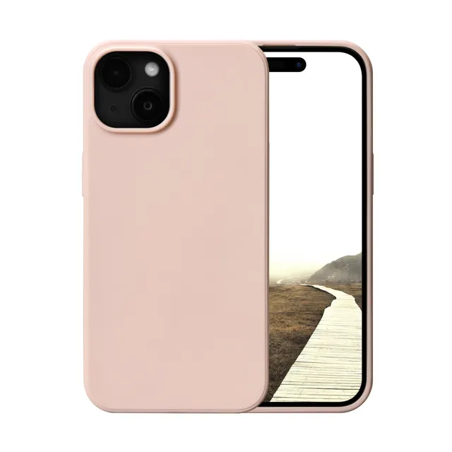 dbramante1928 Greenland - Baksidesskydd för mobiltelefon - plast - rosa sand - för Apple iPhone 15 Plus