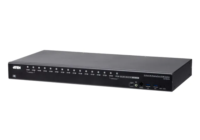 16-Port USB True 4K DisplayPort KVM Switch wi