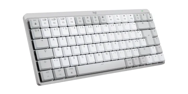 MX Mechanical Mini for Mac - Minimalist Wireless Illuminated Performance Keyboard Pale Grey - FR - Tangentbord - Fransk - Grå