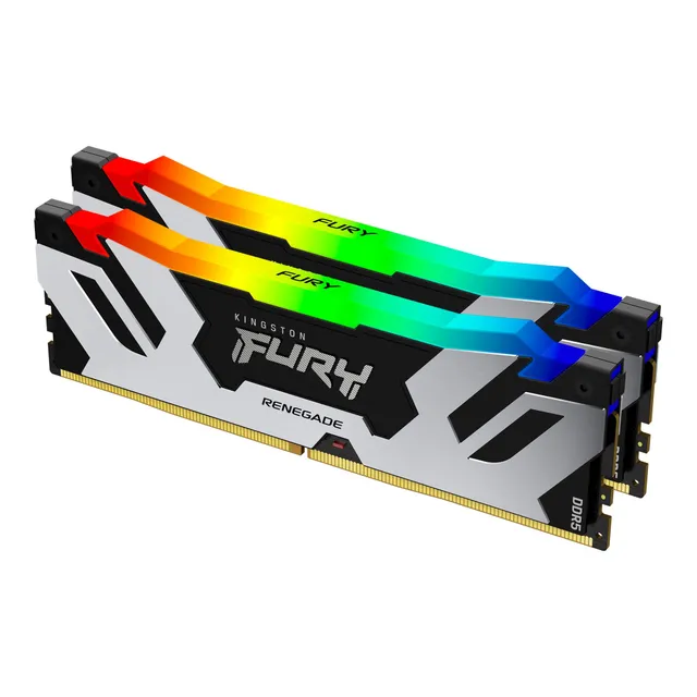 FURY Renegade RGB DDR5-6000 - 96GB - CL32 - Dual Channel (2 pcs) - Intel XMP - Svart med RGB