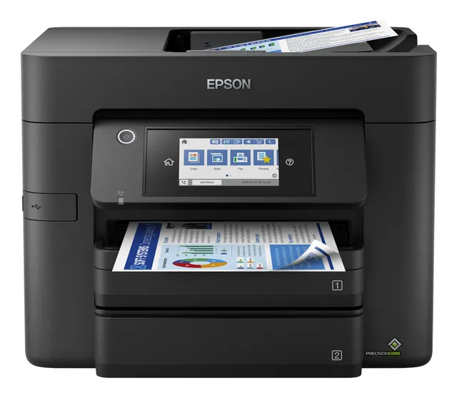 WorkForce Pro WF-4830DTWF, skrivare + scanner + kopiator + fax, 25/12 ppm ISO, 1200x1200 dpi scanner, duplex, display, AirPrint, USB/LAN/WiFi/NFC