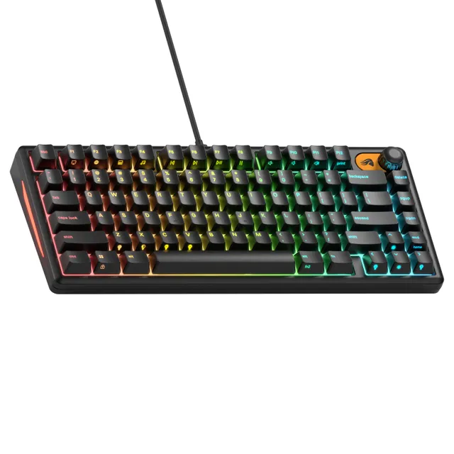 GMMK - keyboard - 75% - with knob - QWERTY - US English - black Input Device - Gaming Tangentbord - Engelska (US) - Svart