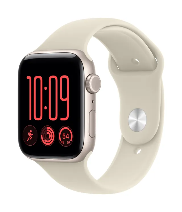 Watch SE 3 GPS + Cellular 44 mm stjärnglans aluminium, sand Sportband - M/L