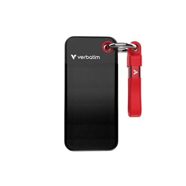 Pocket SSD - USB 3.2 Gen 2 - Svart / Röd