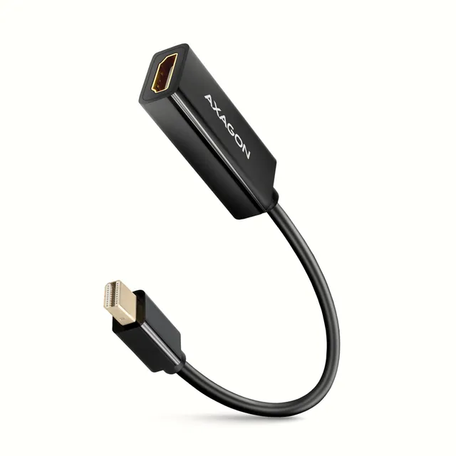 Axagon RVDM-HI14N, 0,15 m, Mini DisplayPort, HDMI, Hankoppling, Honkoppling, Rak
