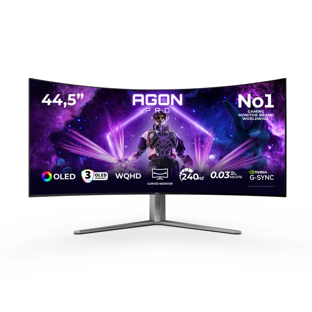 AG456UCZD / 45'' / QD-OLED / 3440x1440 / 240 Hz / 0,03 ms / DP, USB -C