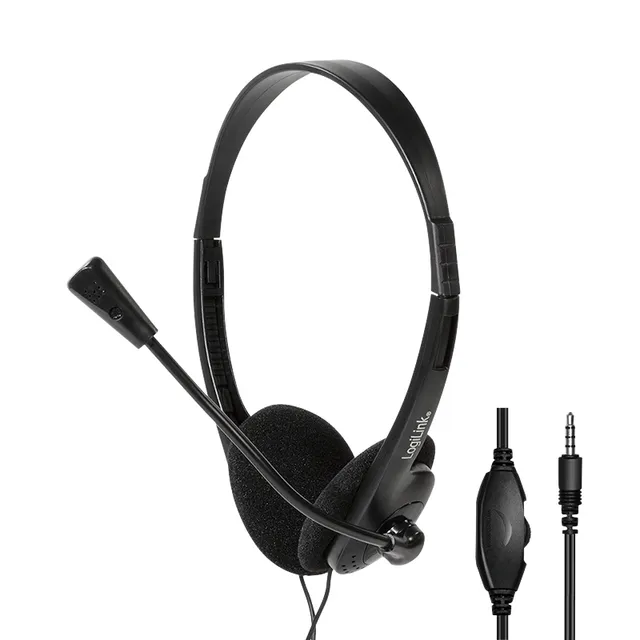 PC-headset Stereo m mikrofon 1x3,5mm-kontakt