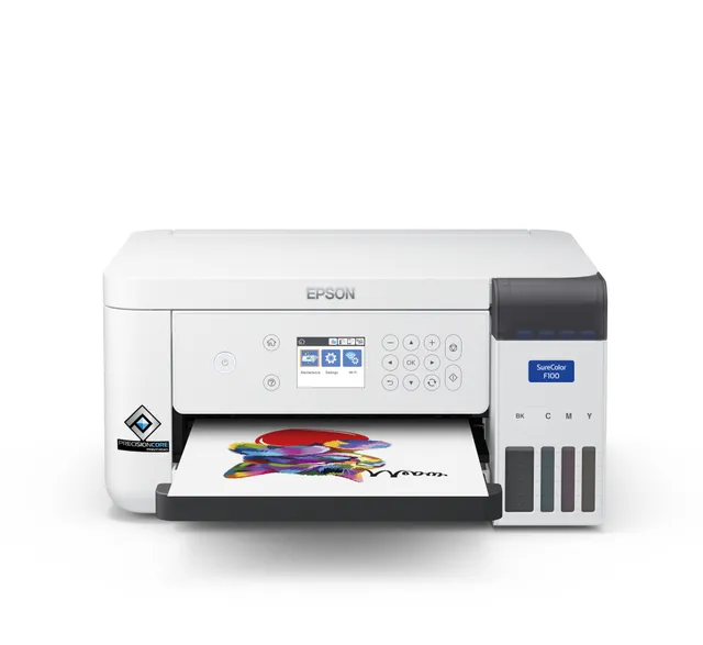 SureColor SC-F100 - Skrivare - färg - färgsublimering - A4 - 600 x 1200 dpi - kapacitet: 150 ark - Wi-Fi, USB 2.0, LAN