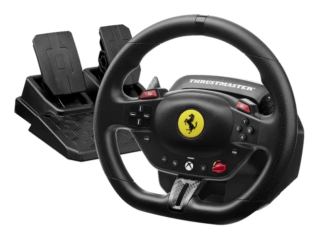 T98-X Ferrari 296 GTS - PC & Xbox - Wired Wheel, gamepad and pedals set