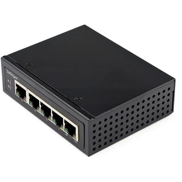 StarTech.com Industrial 5 Port Gigabit PoE Switch, 30W, Power Over Ethernet Switch, Hardened GbE PoE+ Unmanaged Switch, Rugged High Power Gigabit Netw