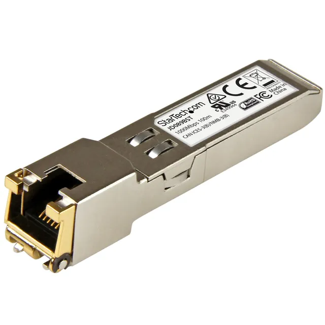 Startech HPE JD089B Compatible SFP Module, 1000BASE-T, SFP to RJ45 Cat6/Cat5e, 1GE Gigabit Ethernet SFP, RJ-45 (Copper) 100m, HPE 5820AF, 12500, 5500, 1Gbps Mini GBIC Transceiver SFP - Lifetime Warranty (JD089BST) - SFP-sändar/mottagarmodul (mini-GBIC) (likvärdigt med: HP JD089B) - 1GbE - 1000Base-T - RJ-45 - upp till 100 m