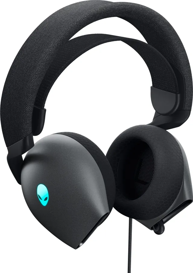 Alienware Gaming Headset AW520H - Headset - fullstorlek - kabelansluten - USB, 3,5 mm kontakt - Dark Side of the Moon