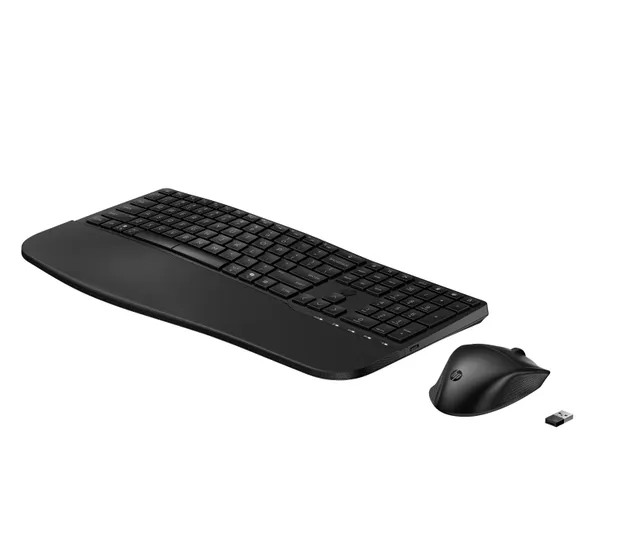 685 - Sats med tangentbord och mus - dubbel läge, 3-zons layout, multi-enhet, 23 programmerbara knappar, OS auto-detektering, låg profil tangenthöjd - full size - trådlös - Bluetooth, 2.4 GHz - hela norden - svart - Smart Buy