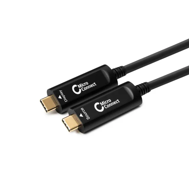Optic USB-C -kaapeli, 60 W, 3 m, musta