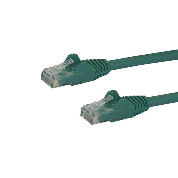 10m CAT6 Ethernet Cable, 10 Gigabit Snagless RJ45 650MHz 100W PoE Patch Cord, CAT 6 10GbE UTP Network Cable w/Strain Relief, Green, Wiring is