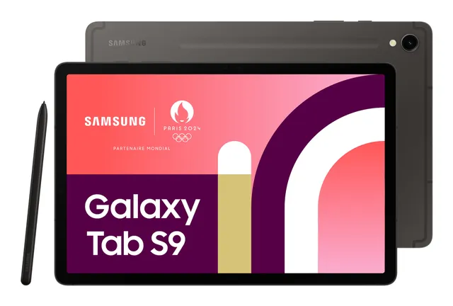 Galaxy Tab S9 WiFi, 11" WQXGA 120Hz, 128 GB, GPS, Android, inkl. S Pen - Grafitgrå