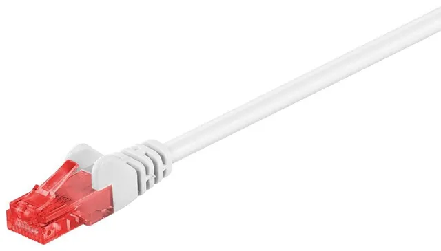 Cat6 U/UTP RJ45 10m -verkkokaapeli, valkoinen