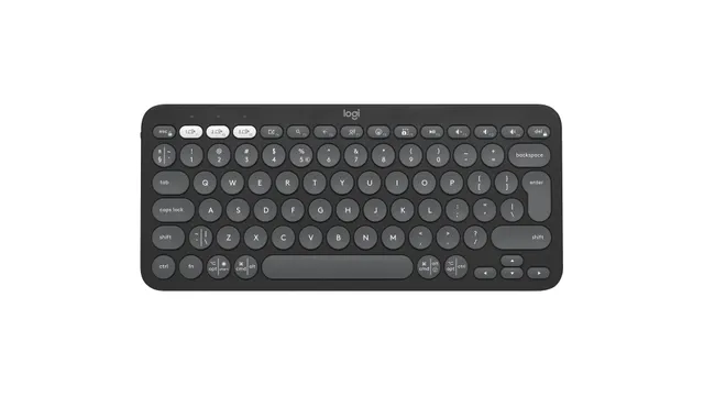Pebble Keys 2 K380s Wireless Keyboard - Tonal Graphite - Tangentbord - Universal - Svart