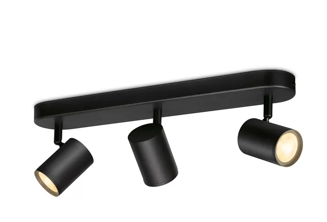 Imageo Smart justerbar spotlight, 3x LED, justerbart varm-till-kallvitt ljus, svart