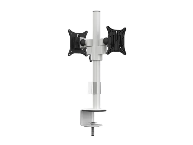 M VESA Deskmount Officeline Dual B2B - Monteringssats (bordsfäste, monteringsarm för dubbla skärmar) - för LCD-display - stål - vit - sk